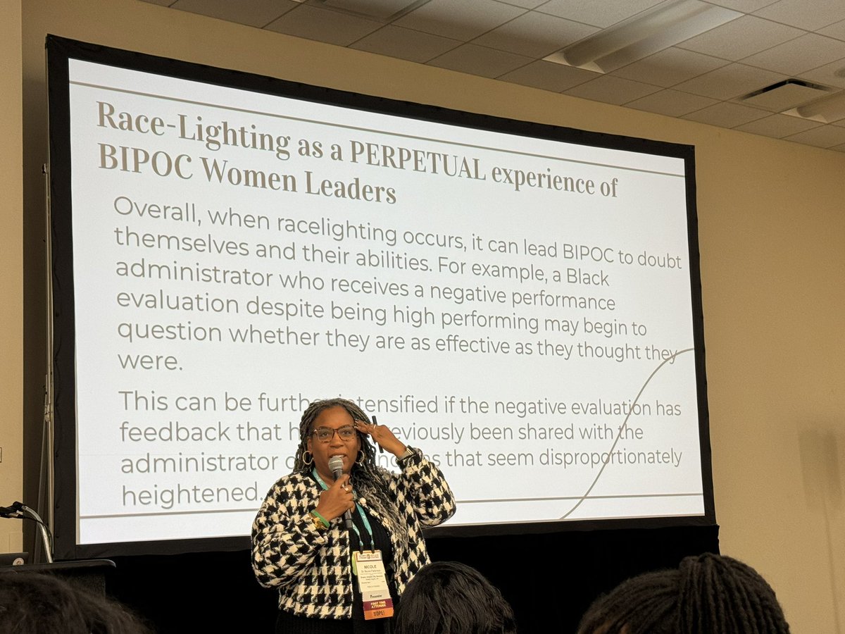 Race-lighting. Logically, we as Black Women know we are over-qualified but micro/macro-aggressions cause us to question our ability in the professional space. #naisPOCC