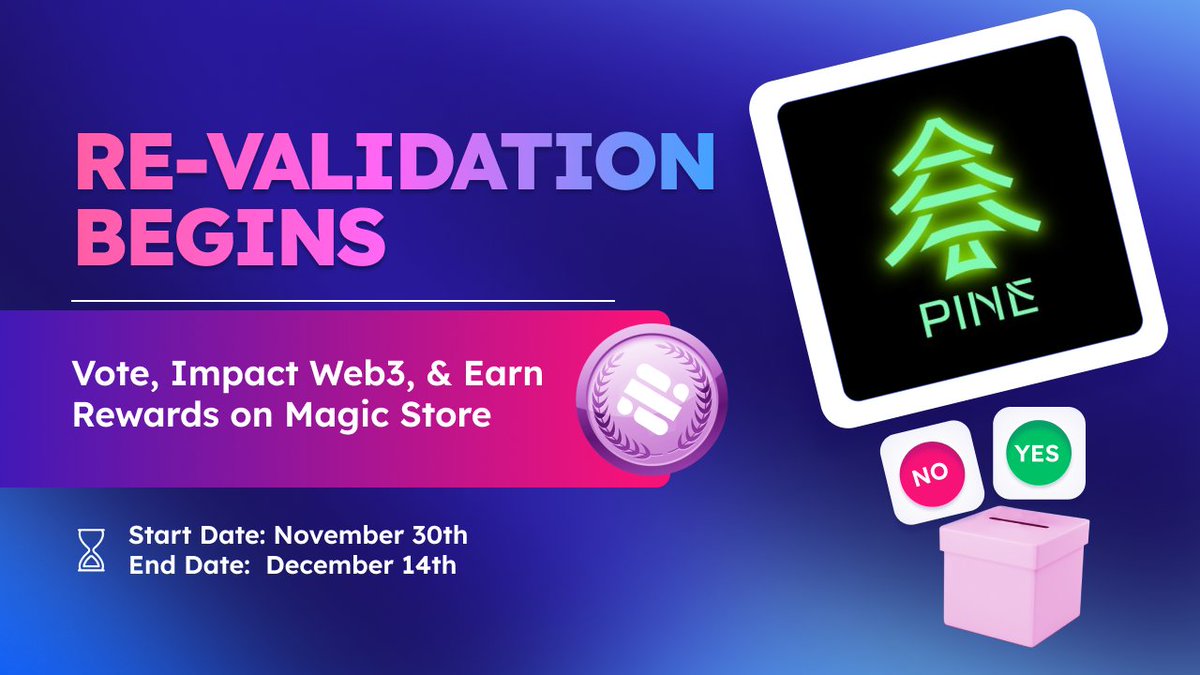 Magic Store (@magicstoreweb3) on Twitter photo ๐ Reintroducing <a href="/PineProtocol/">Pine Protocol</a>, one of our early adopters!
๐ผ๏ธ Permissionless NFT Backed Lending & Borrowing Platform
Initially validated in our closed beta, they're now progressing to our public beta ๐
๐ฃ Vote for Pine & EARN at the Magic Store!
magic.store/app/pine-protoโฆ ๐ Reintroducing <a href="/PineProtocol/">Pine Protocol</a>, one of our early adopters!
๐ผ๏ธ Permissionless NFT Backed Lending & Borrowing Platform
Initially validated in our closed beta, they're now progressing to our public beta ๐
๐ฃ Vote for Pine & EARN at the Magic Store!
magic.store/app/pine-protoโฆ