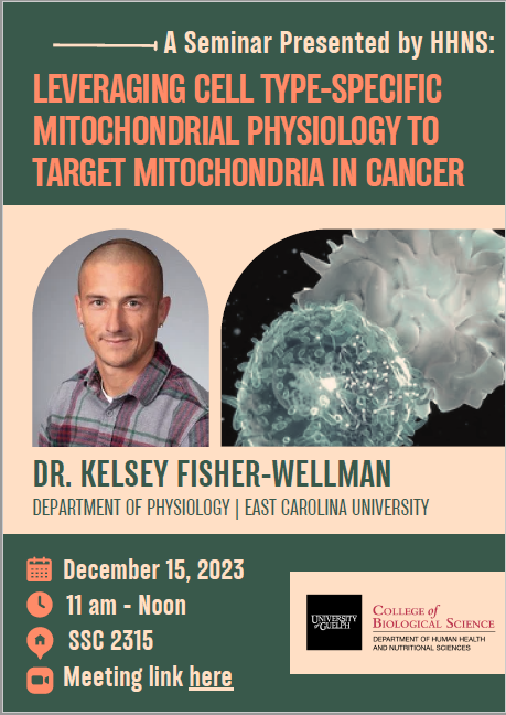 UofG_HHNS's tweet photo. 📢HHNS SEMINAR SPEAKER SERIES @UofG_HHNS!
🎙️"Leveraging Cell Type-specific Mitochondrial Physiology"
🎯To Target Mitochondria in Cancer!

🎓Dr. Kelsey Fisher-Wellman
💼Prof, East Carolina University!
🔗Profile: https://t.co/fFDmtqrrya

🗓️Dec. 15
⏰11am
📌SSC 2315
🏛️#UofG #UofGCBS https://t.co/yUqZooVkkZ