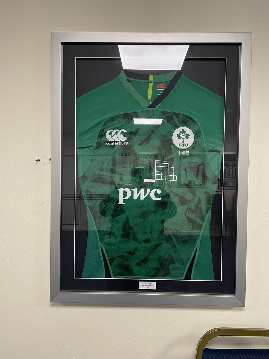 rogerwright1968's tweet photo. @RugbyHoppers thank you for hanging Matt Wright’s Ireland u18’s shirt. https://t.co/inkKU3n42w