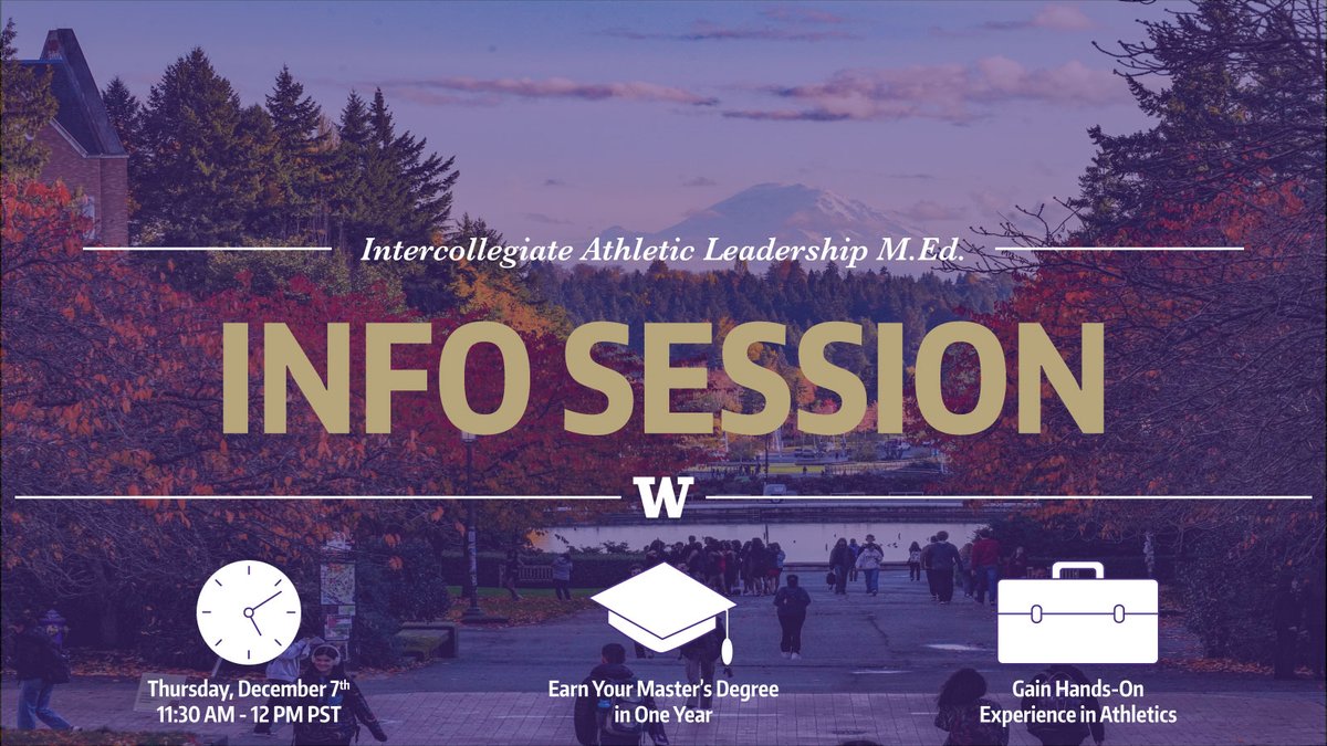uw_ial's tweet image. Join us next Thursday, December 7 from 11:30 AM - 12:00 PM (PST) to learn more about the IAL M.Ed. program. During the session, you will hear from our Program Specialist as well as a couple of guest alumni.

Register here: docs.google.com/forms/d/e/1FAI…
