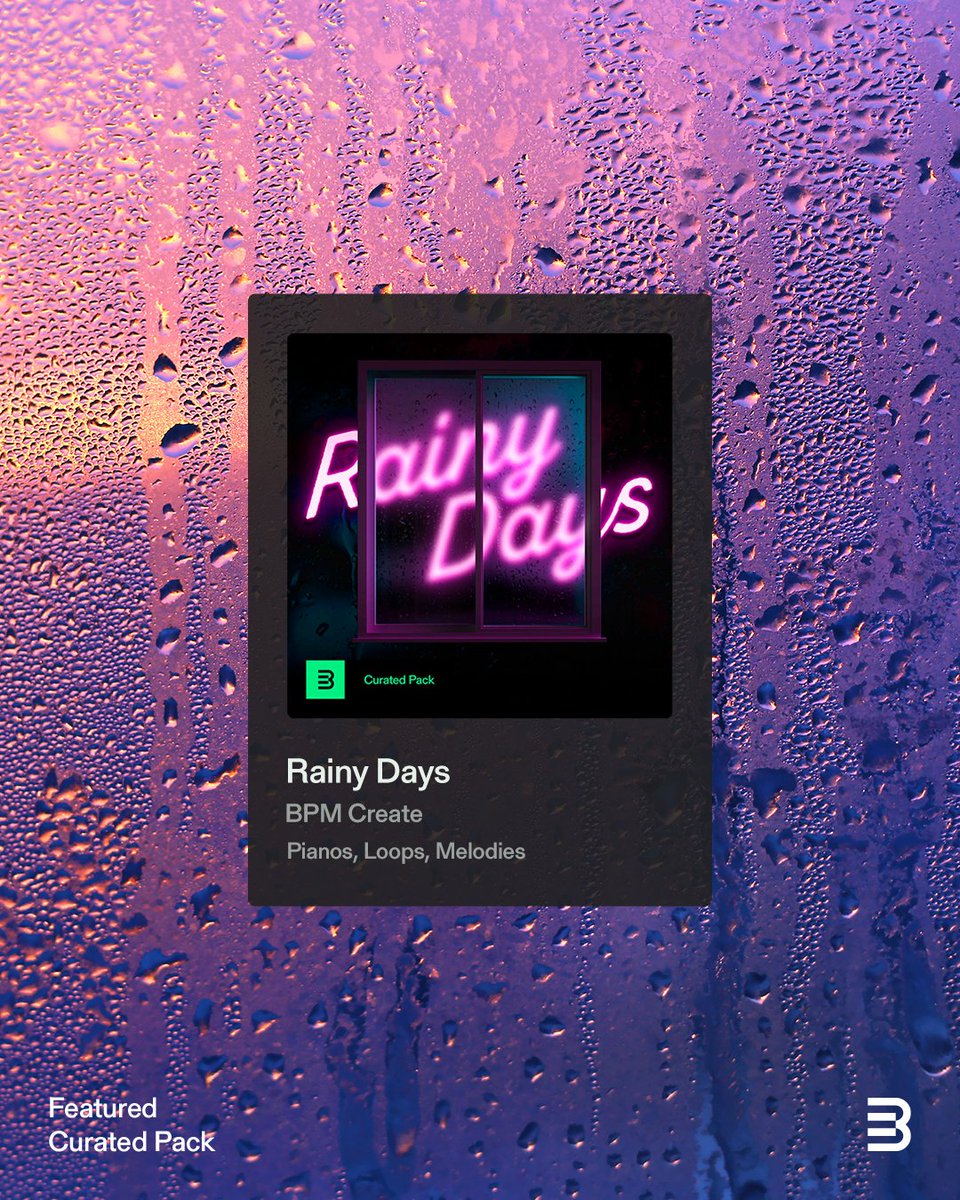 Let music be your companion through any storm with our latest curated sound pack on #BPMCreate 🌧️  Immerse yourself in serene pianos, soothing melodies, and ambient vibes that capture the essence of a rainy day.