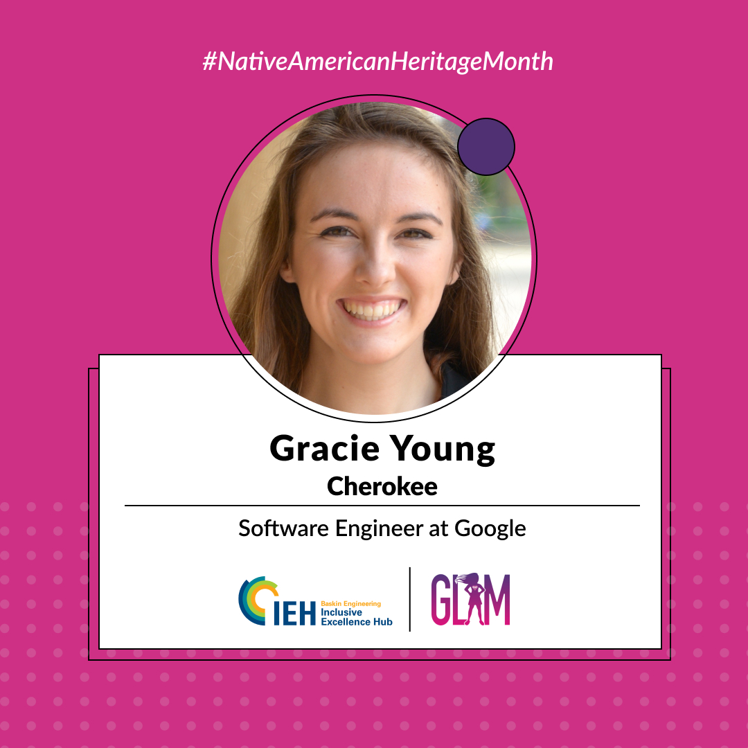 Meet the amazing <a href="/gracie_why/">Grace Young</a>, who co-authored an Android app that tells Diné people how they are related from their clans. Gracie's journey includes internships at Google, Qualcomm, and the U.S. Navy. 🚀 Learn more here: loom.ly/N0_btfk  📖  👩🏾‍💻

@UCSC | @glamreadytolead