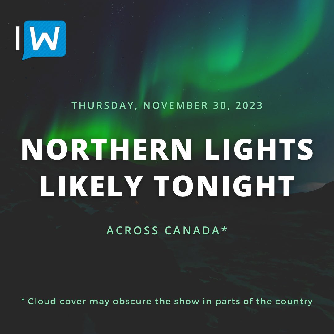 IWeatherMB's tweet photo. #MBStorm #MBwx Major Solar Storm Expected to Lead to a Northern Lights ‘Outbreak’ Across Canada Thursday Night

📅 Thursday, November 30, 2023

🔗 READ MORE: https://t.co/TIBol7pmsR

- Brennen https://t.co/drsRxq1snp