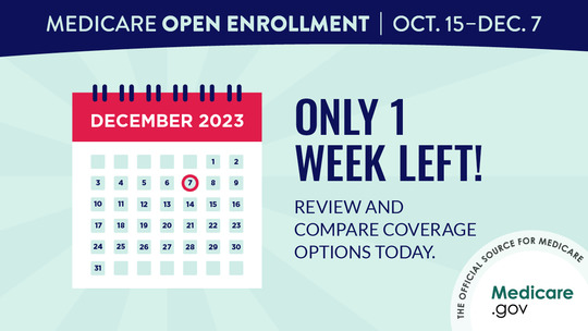 CoreInsAdvisors's tweet photo. Reminder❗ Medicare Open Enrollment ends on December 7. Have you compared your coverage options yet? You could save money, find better coverage, or both! 

Get connected with a CORE Insurance Advisor today!
📱877-404-8060
💻 https://t.co/mkxTcbZppH https://t.co/ozlMlMZCpc