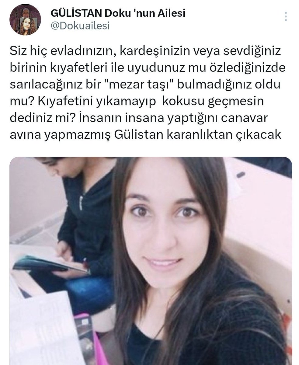 küçük bir  kentte, bir ailenin dünyasını kaybettiler...
#GülistanDokunerede
#GülistanDokuiçinsesver
#GülistanDokuyasahipçık
#zaynalAbarakovtutuklansın