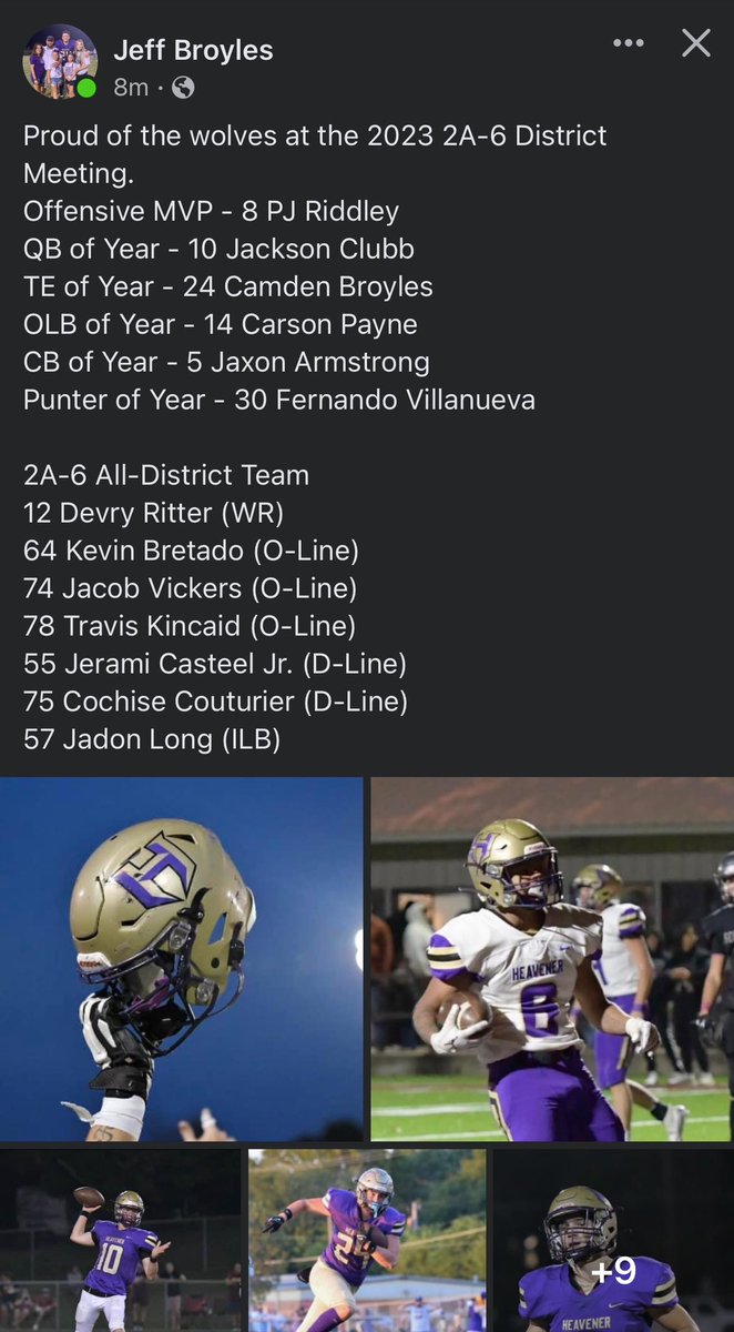 More than blessed to be named district 2A-6 Tight End of the year for the second year in a row!! @JbroylesBroyles @jody_clubb @CoachJack21