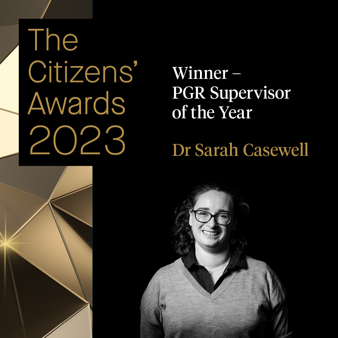 @SarahESeaton @UoL_Health_Sci @LeicesterGeog @GeologyLeics @UoLCMS @LawLeicester Our final award winner before we take a break , the award for PGR Supervisor of the Year goes to… Dr Sarah Casewell (@astronomerslc25) from the School of Physics and Astronomy 🏆 #CitizensAwards23 @PhysicsUoL