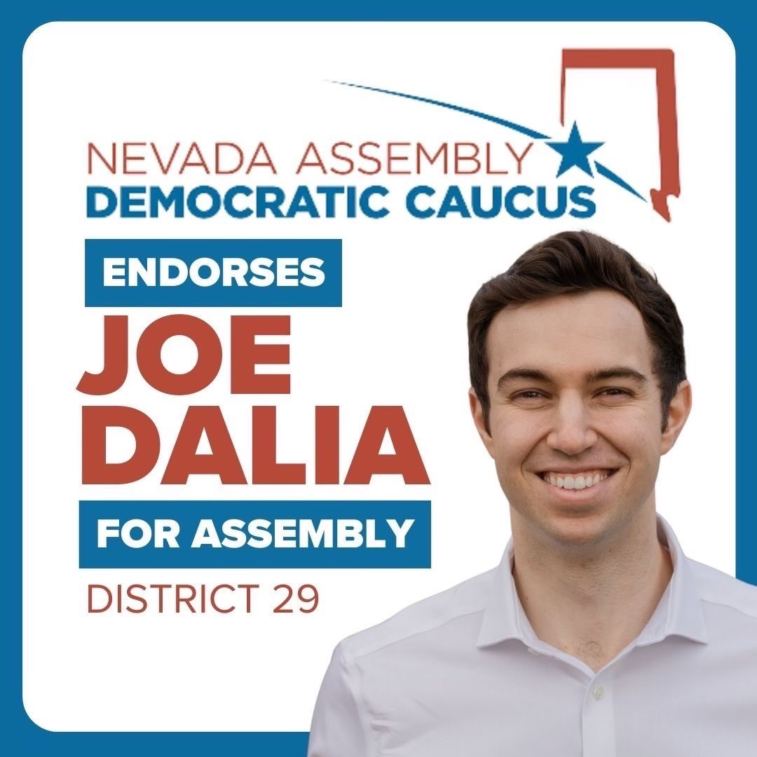 JosephDalia's tweet photo. It is truly an honor to be endorsed by @nvassemblydems in my campaign for Assembly District 29. Together, we can make great strides and move our state forward! https://t.co/ToI13cjdQn
