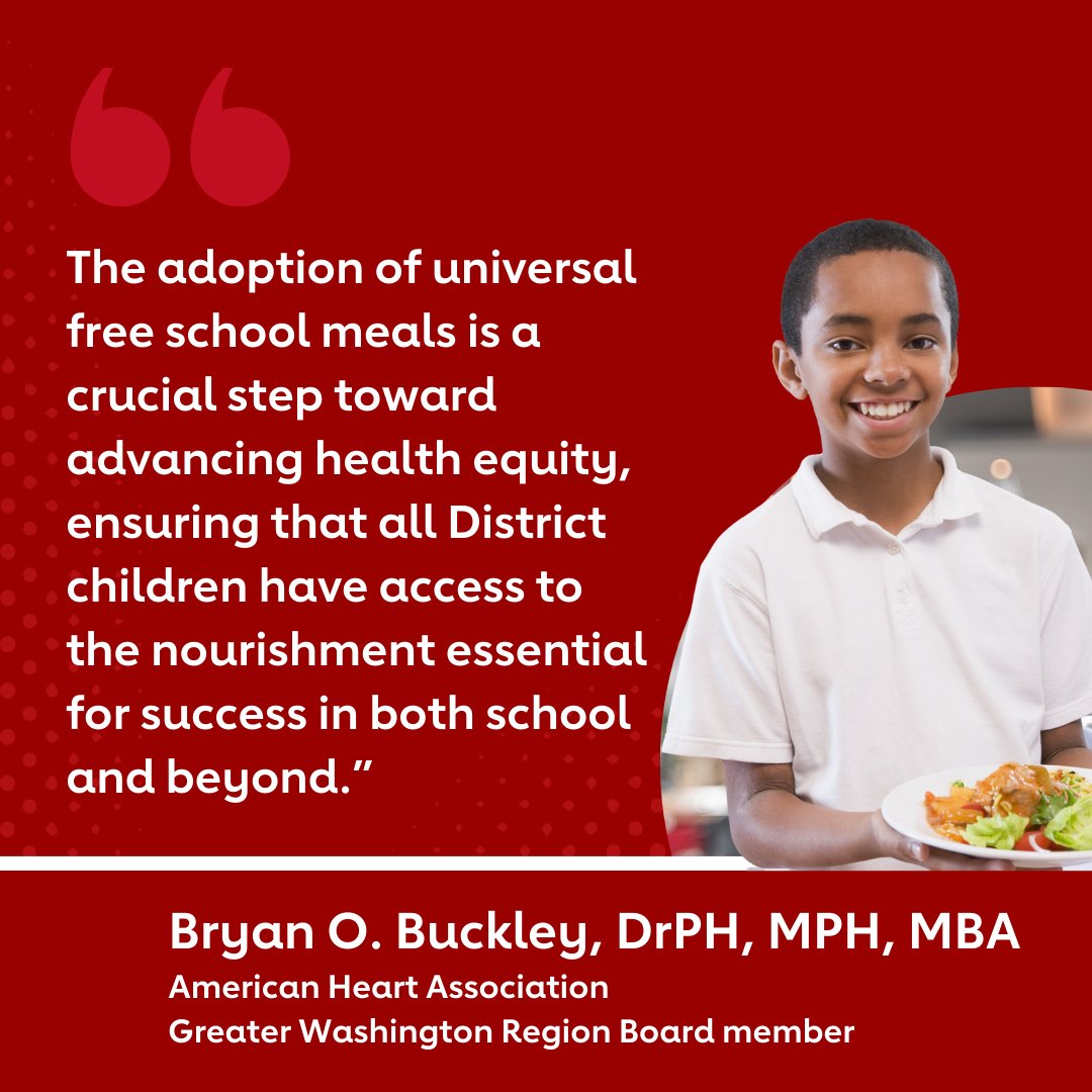 No child should go through the school day on an empty stomach. @AskDrYola and @bryanobuckley shared with the DC Council how free, healthy school meals for all can help our kids thrive. Ask your councilmember to keep our kids #fed4success: act.yourethecure.org/yW5QWn2.