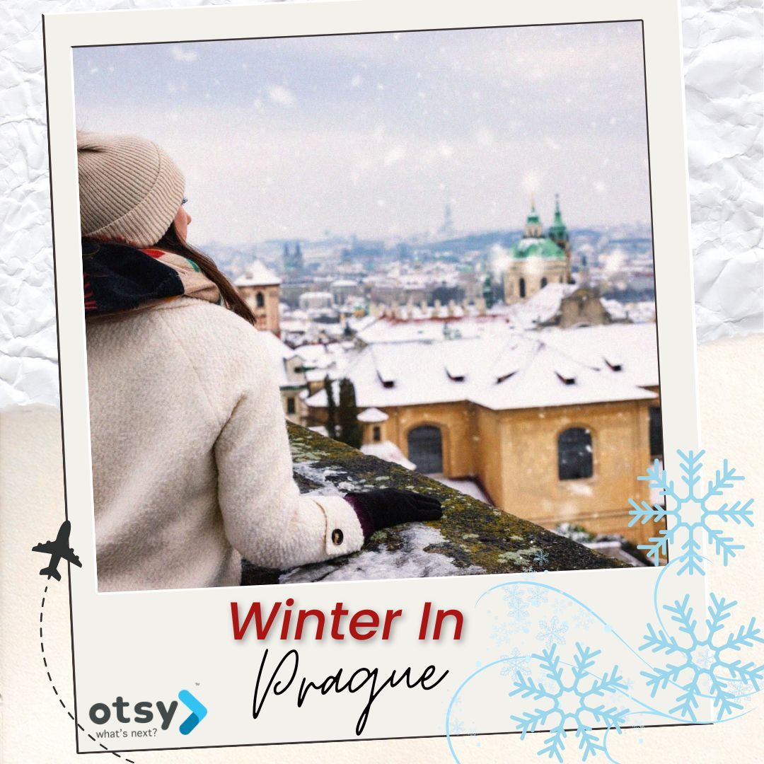 OtsyInc's tweet photo. Prague winters are extra special, especially on a snowy day. Our top rec: tour Old Town. Start at the historic Charles Bridge, then admire Gothic architecture at the famous Prague Castle.
#Travel #IYKYK #ICYMI #OTSY #fyp #adventure #travelblogger https://t.co/bhK0Uzdy3q