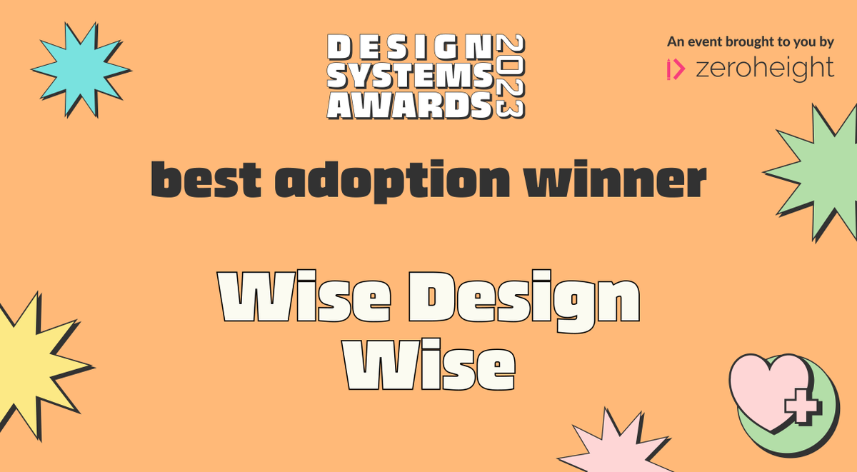zeroheight's tweet photo. It’s our second award of the #DesignSystemsAwards, Best Adoption! And the winner is, @wise! 🏆 https://t.co/jXRvNvekq6