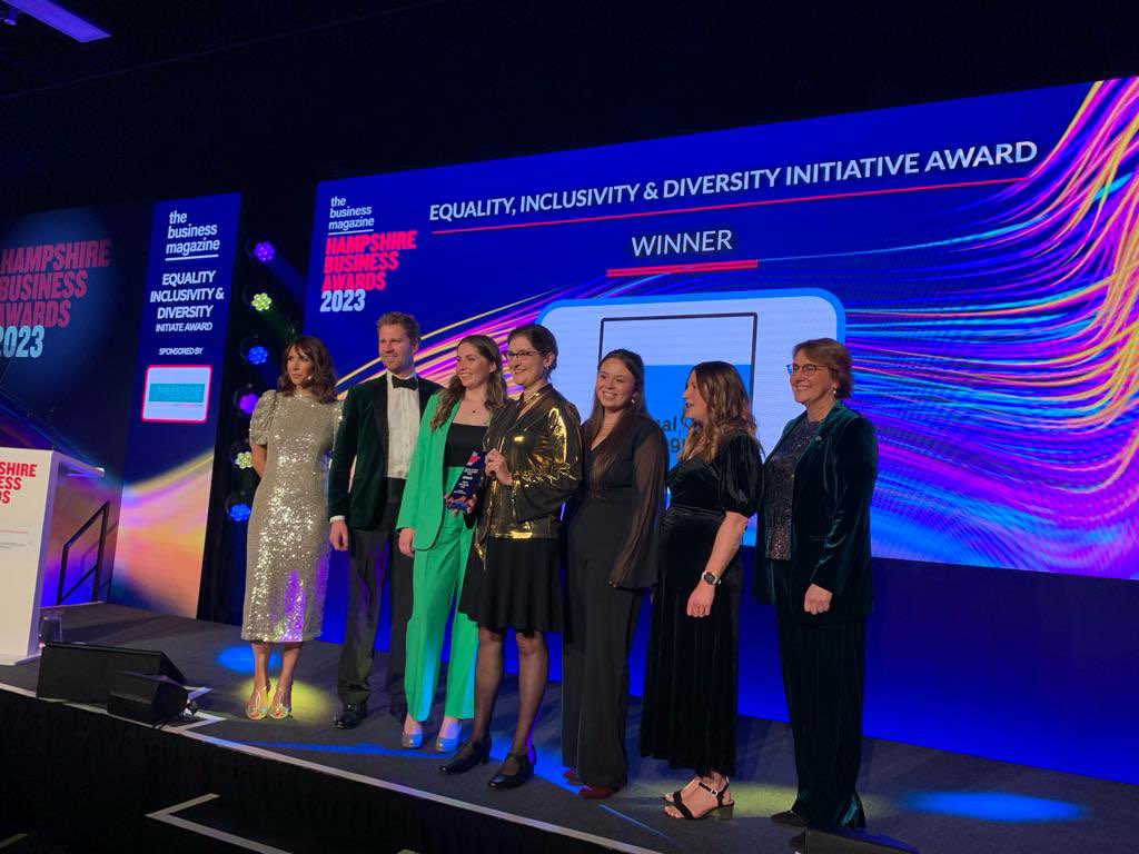 @NOCnews takes home the Equality, Inclusivity & Diversity Award! 🤝🏆 Sponsor @Milestone_Infra ‘loved NOC’s story’ and praised their ‘engagement across all minority groups, with staff led initiatives continuing to drive change.’ #HantsAwards #awards #equality #diversity