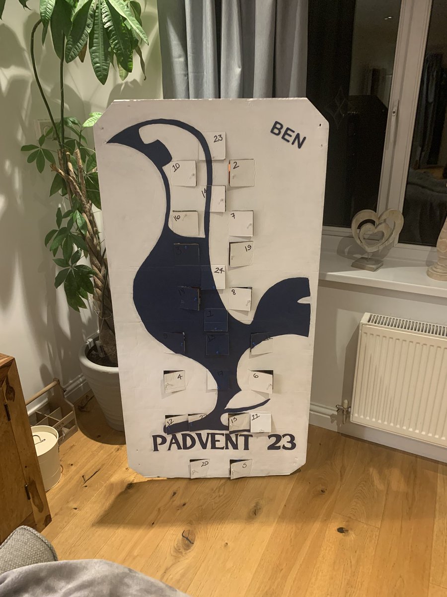 martinpad1's tweet photo. Our “Padvent” calendars. #bestwife ever @SpursOfficial https://t.co/vl8fDY7foN