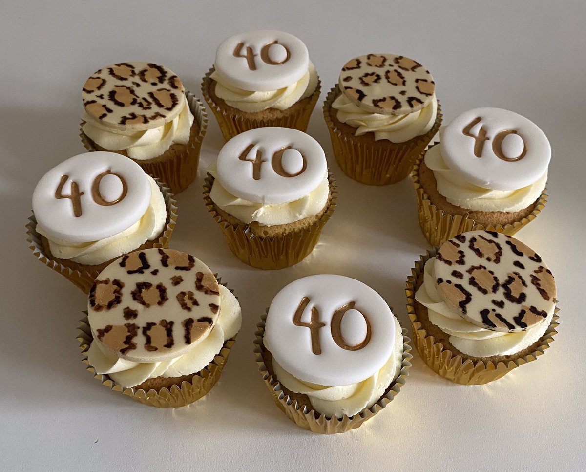 40th Birthday Cupcakes