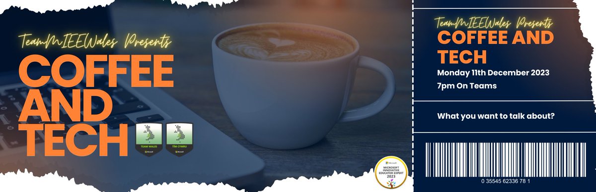 TeamMIEEWales's tweet image. 🚨Our next #CoffeeAndTech is locked and loaded!
🚨 #TeamMIEEWales! Grab a cuppa and tune in via Teams. 
🚨@LoraineLedwell our newbie #Fellow will be sharing all things to support learners and staff as we continue to the discussion... 

#WhatDoYouWantToTalkAbout?