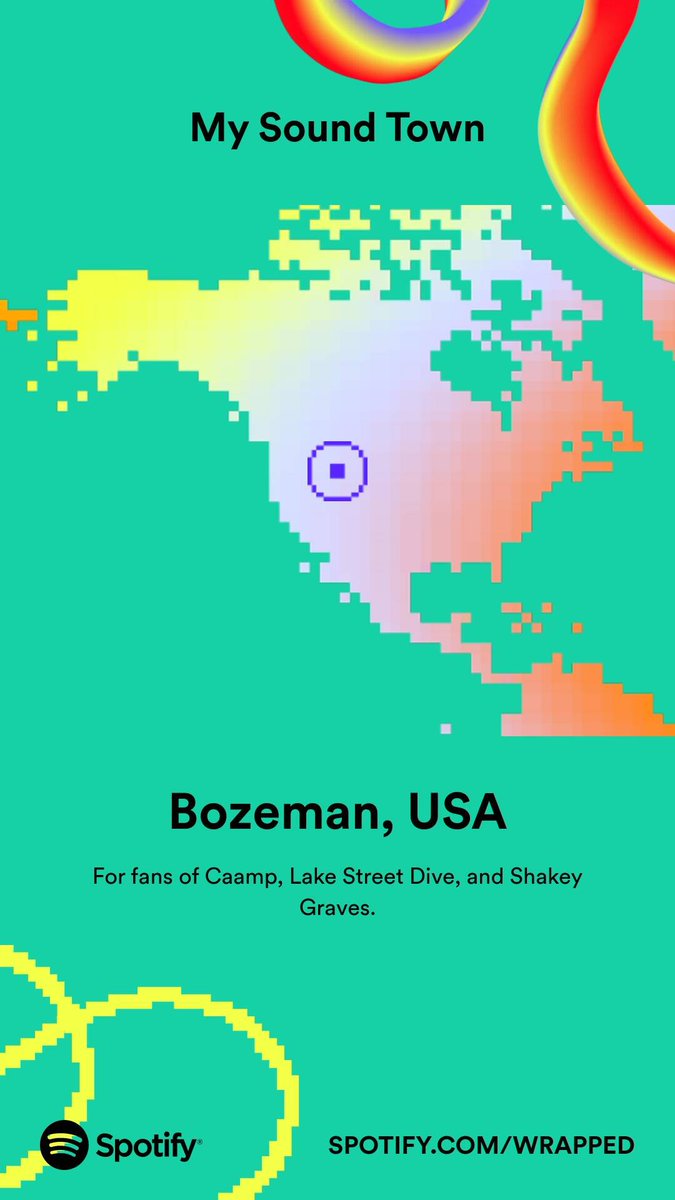 abbeyXnormal's tweet image. Everyone getting cool places for their Spotify destination...and I got.. Montana?