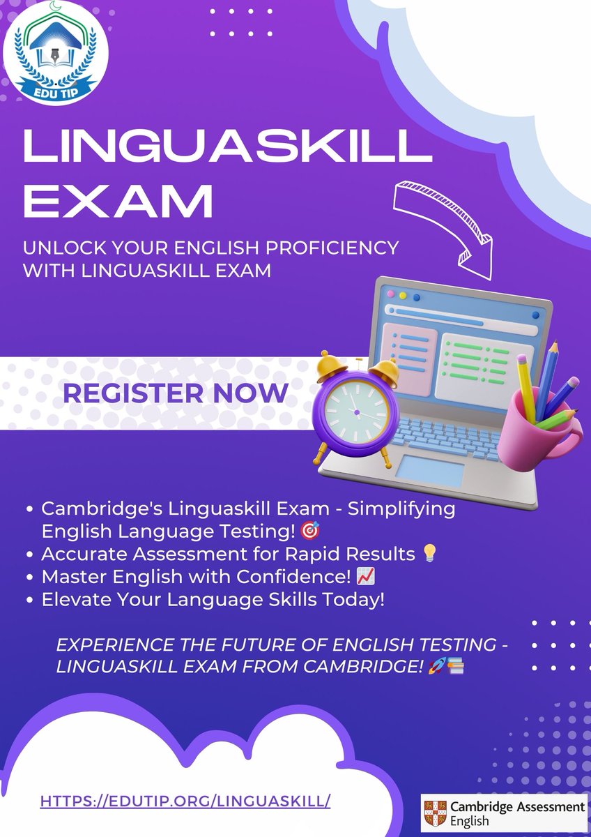 Experience the Future of English Testing - Linguaskill Exam from Cambridge! 📷📷

#cambridge #LinguaskillExam #CambridgeEnglish #LanguageProficiency #EnglishTesting #FutureOfEducation #englishlanguage