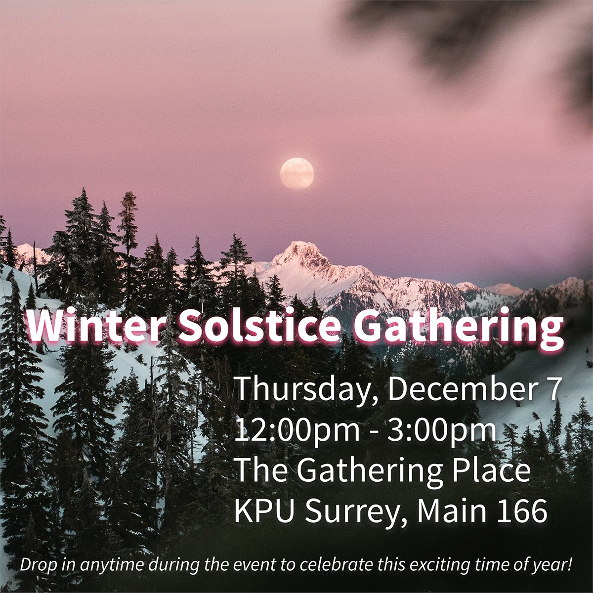 The #WinterSolstice is celebrated when the sun begins its return journey North, indicating the days will start to become longer. Join us in gathering together, sharing stories, and connecting over food as we celebrate this natural wonder and welcome the beautiful winter season.