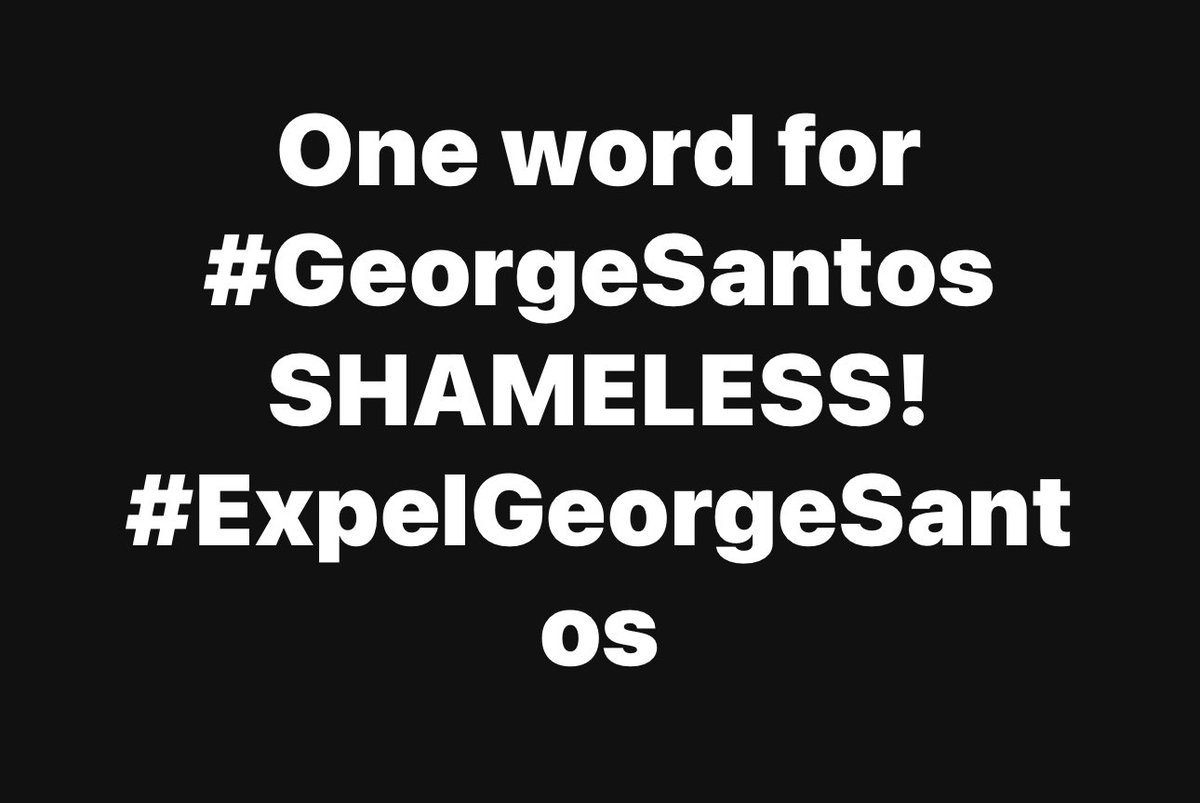 supsup010's tweet photo. SHAMELESS!!! #ExpelGeorgeSantos https://t.co/cSD4iLKhL7