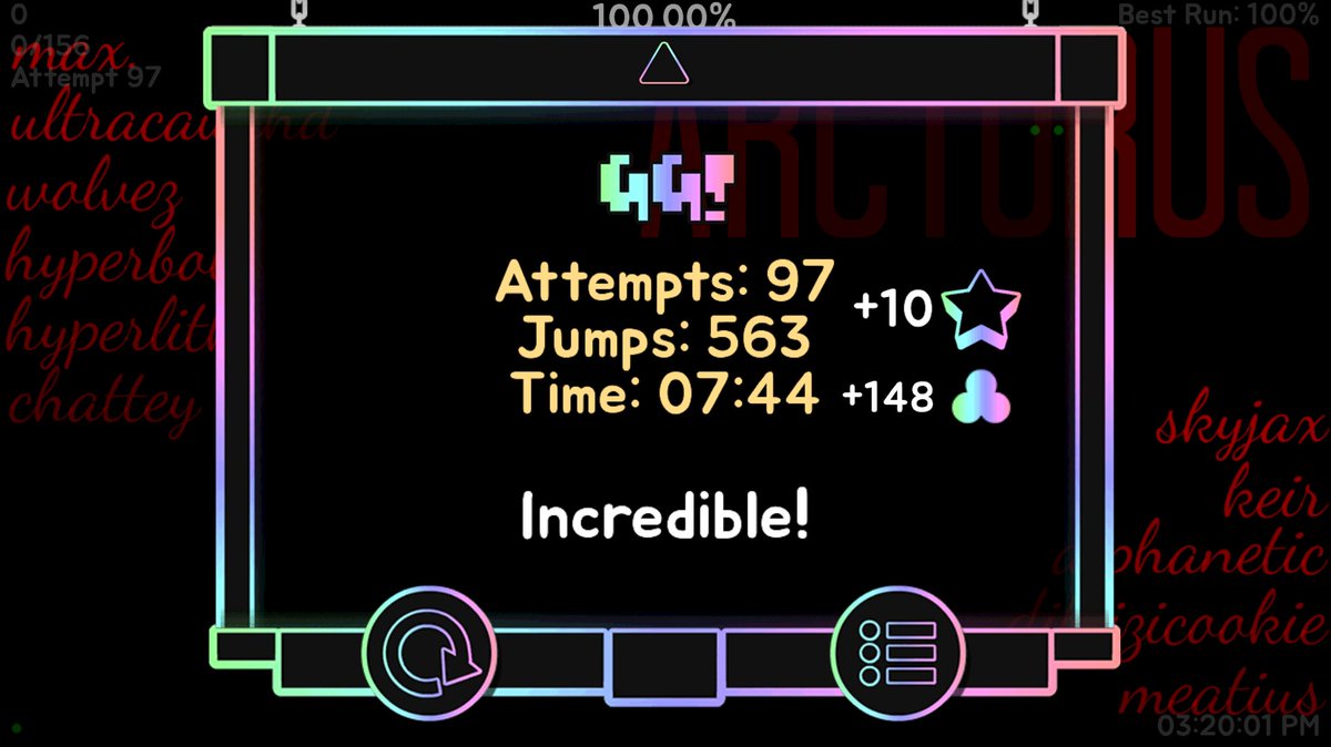 PureQuasar's tweet image. Arcturus 100% // 4th Extreme Demon // Closing out 2.1 strong 💪