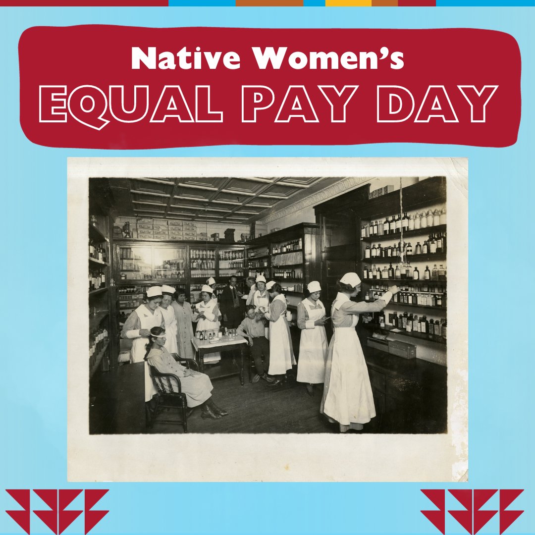Today is #NativeWomensEqualPayDay. The effects of systemic colonization, including the impacts of Indian boarding schools, mean that Native women have never been adequately compensated for their labor. Native women deserve equal pay. To learn more, visit the link in our bio.