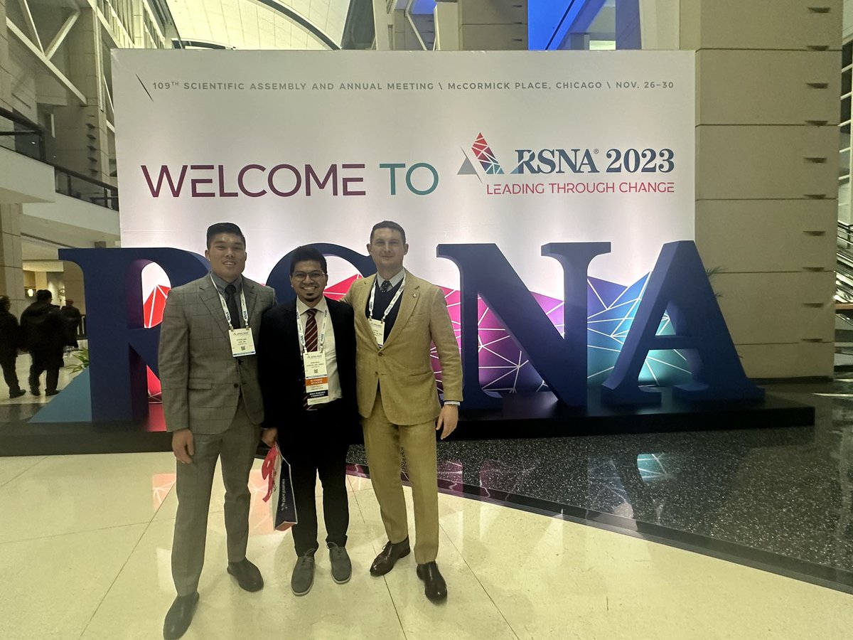 End of yet amazing #RSNA23. Met old friends and mentors @JasonMJohnsonMD @drSurjthVattoth @SterlingNLee. Made some new friends. Presented and reviewed exhibits. Took a headshot. Looking forward to #RSNA24 already. 
@cookyscan1.