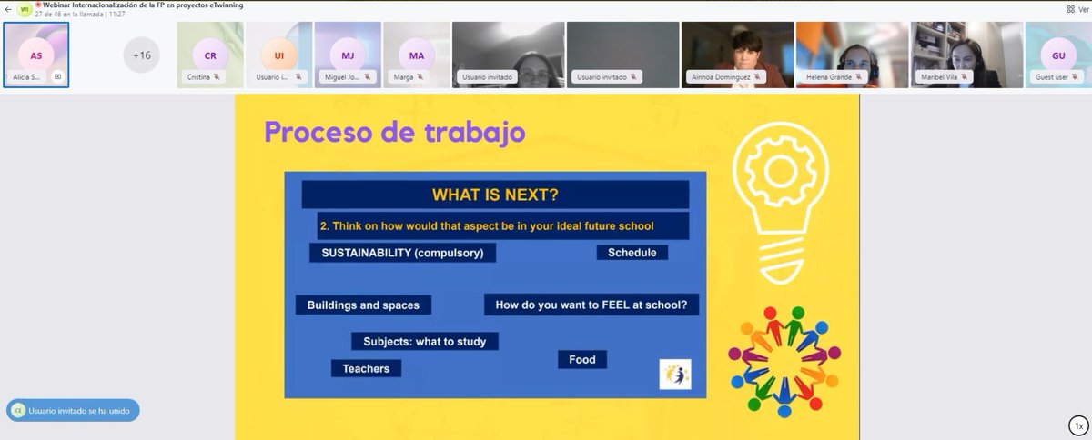 mvila236's tweet photo. Grupo #eTwinningylaFP Webinar: Internacionalización de la FP en proyectos eTwinning🇪🇺. @AliciaS459 y @ainhoadomin, un millón de gracias por vuestro tiempo🙏Sus experiencias y fantásticos proyectos🔝animan y motivan. Está claro, eTwinning, 100% recomendable para FP. @eTwinning_es https://t.co/P8mwz9Ir0v