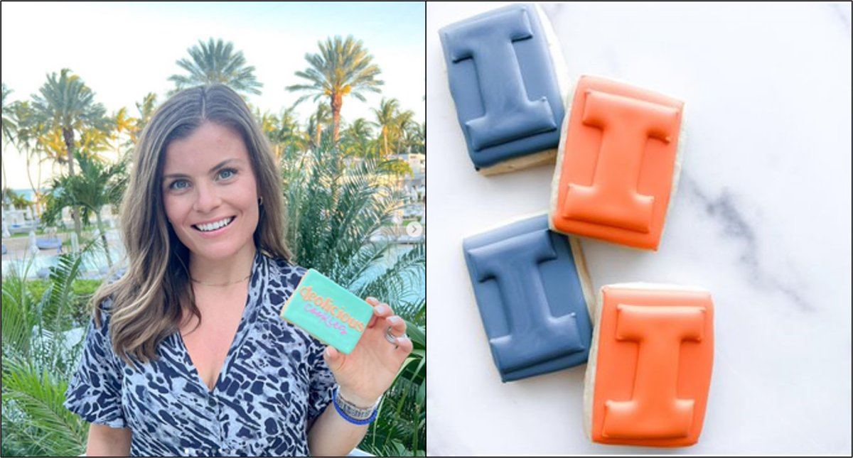 Fuel up for finals on Thursday, December 7 at 12:30pm in the @FunkACESLibrary! Hospitality Management (FSHN) Alumna Alyssa Deolitsis, owner of Deolicious Cookies, will be handing out customized Illini cookies. You won't want to miss this edible art. We hope to see you there. 📷