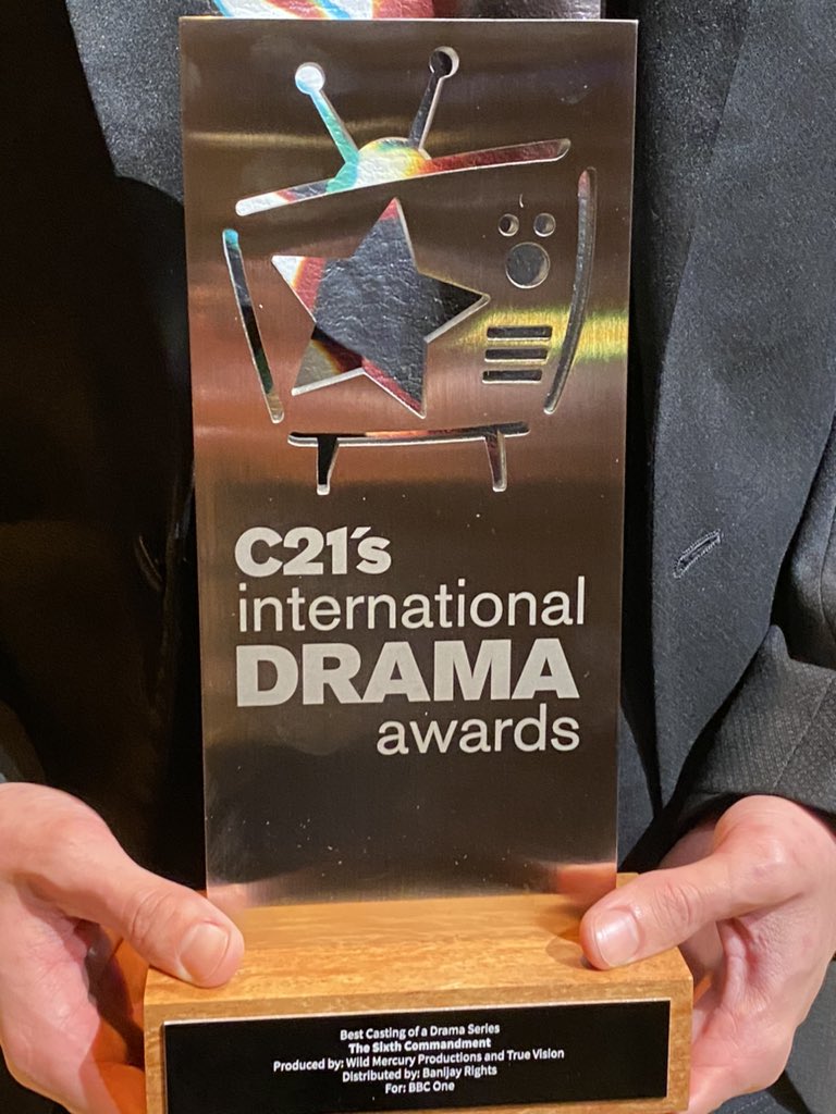 So proud of The Sixth Commandment team! Our first award… this one for the BRILLIANT casting of Julie Harkin & Nathan Toth