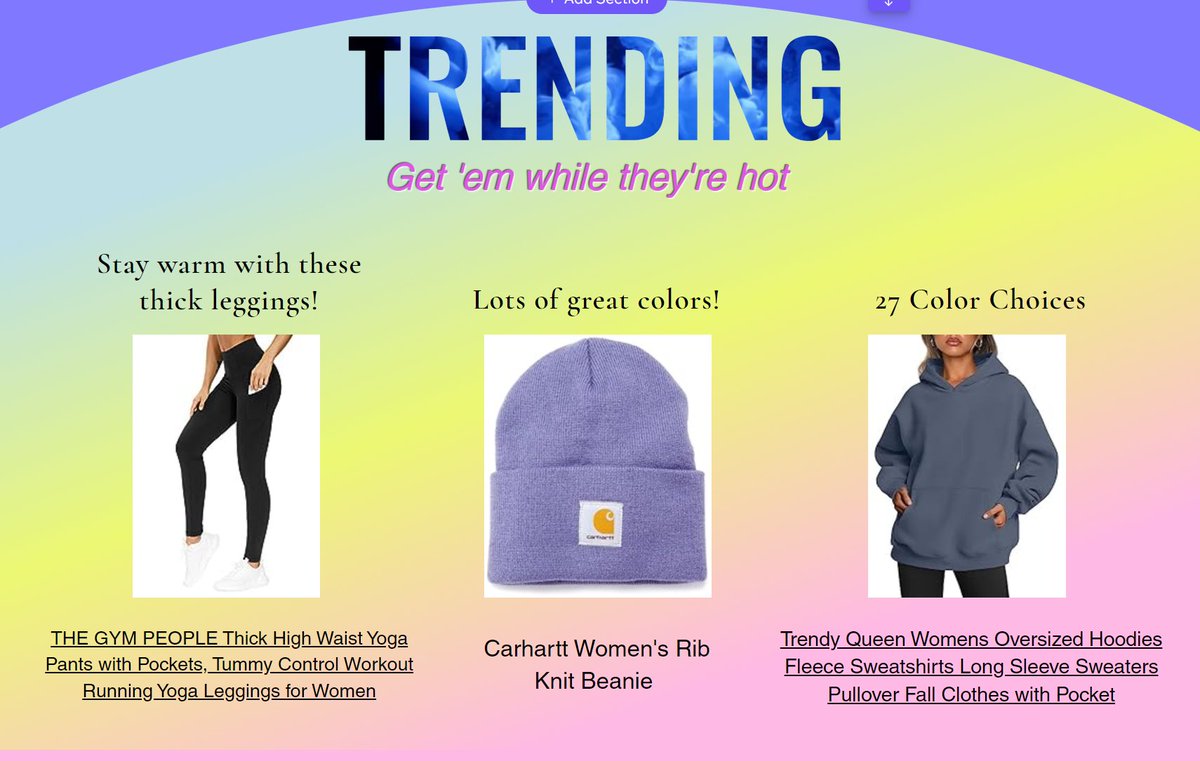 BallGirlSports's tweet photo. These three items are trending!  Stay warm during your winter workouts.  Check them out under "Trending" at https://t.co/MJ2N26zeDh https://t.co/kjnEFGUzXw
