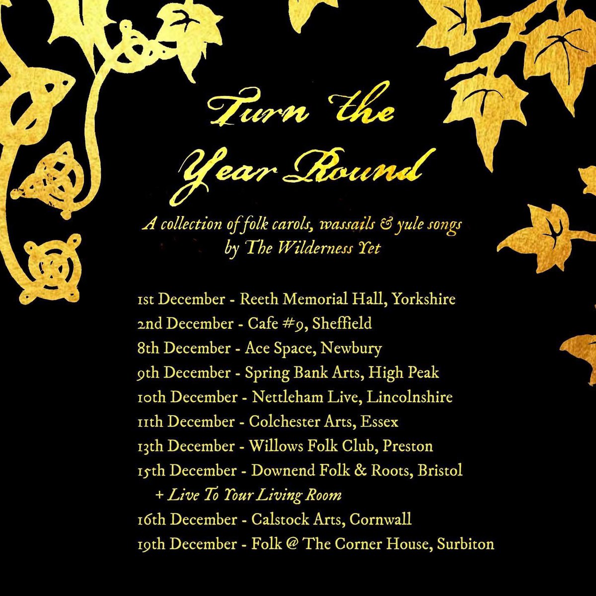 We’re off on tour to Turn The Year Round with our collection of folk carols, wassails and winter songs! Do try and book in advance – #folkmusic #folkgigs #folk #whatson #livemusic #folktrio #folkcarols #Reeth #Sheffield #Newbury #highpeak #lincolnshire #colchester #preston