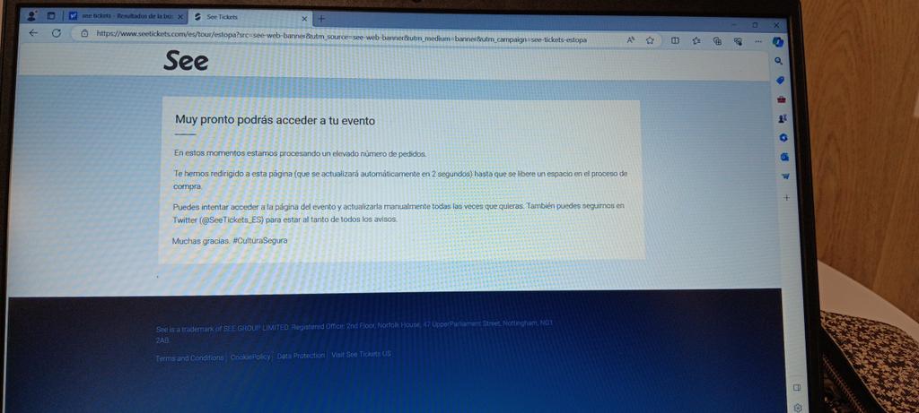 ainaarcos27's tweet photo. me voy a quedar sin entradas, ya lo veo venir @estopaoficial https://t.co/ofY3FYUeCM