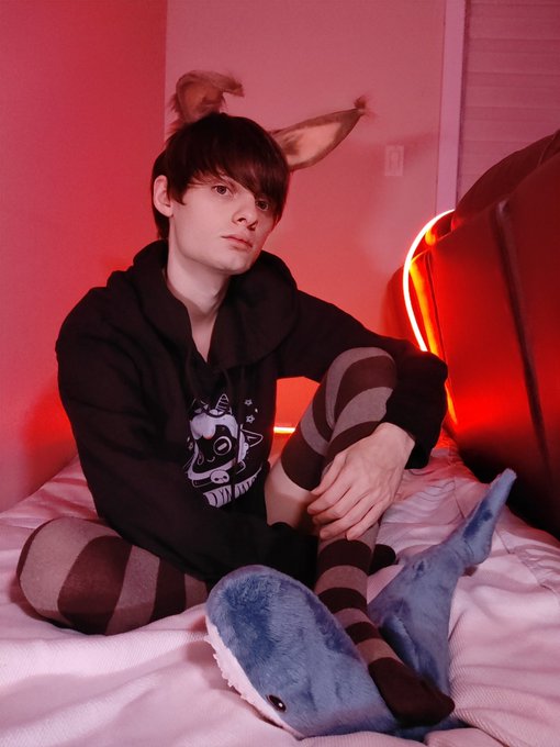 A stupid looking shark decided to join my cult and I made him my footrest~  Would you like to join him