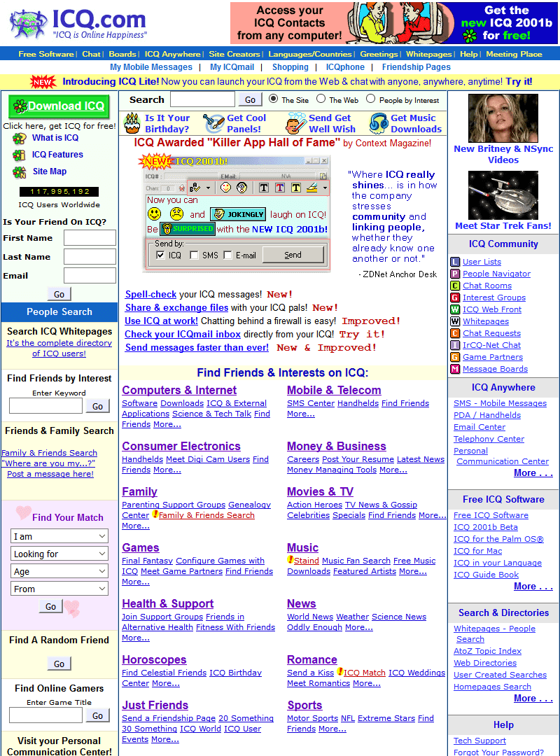 ICQ Chat-page