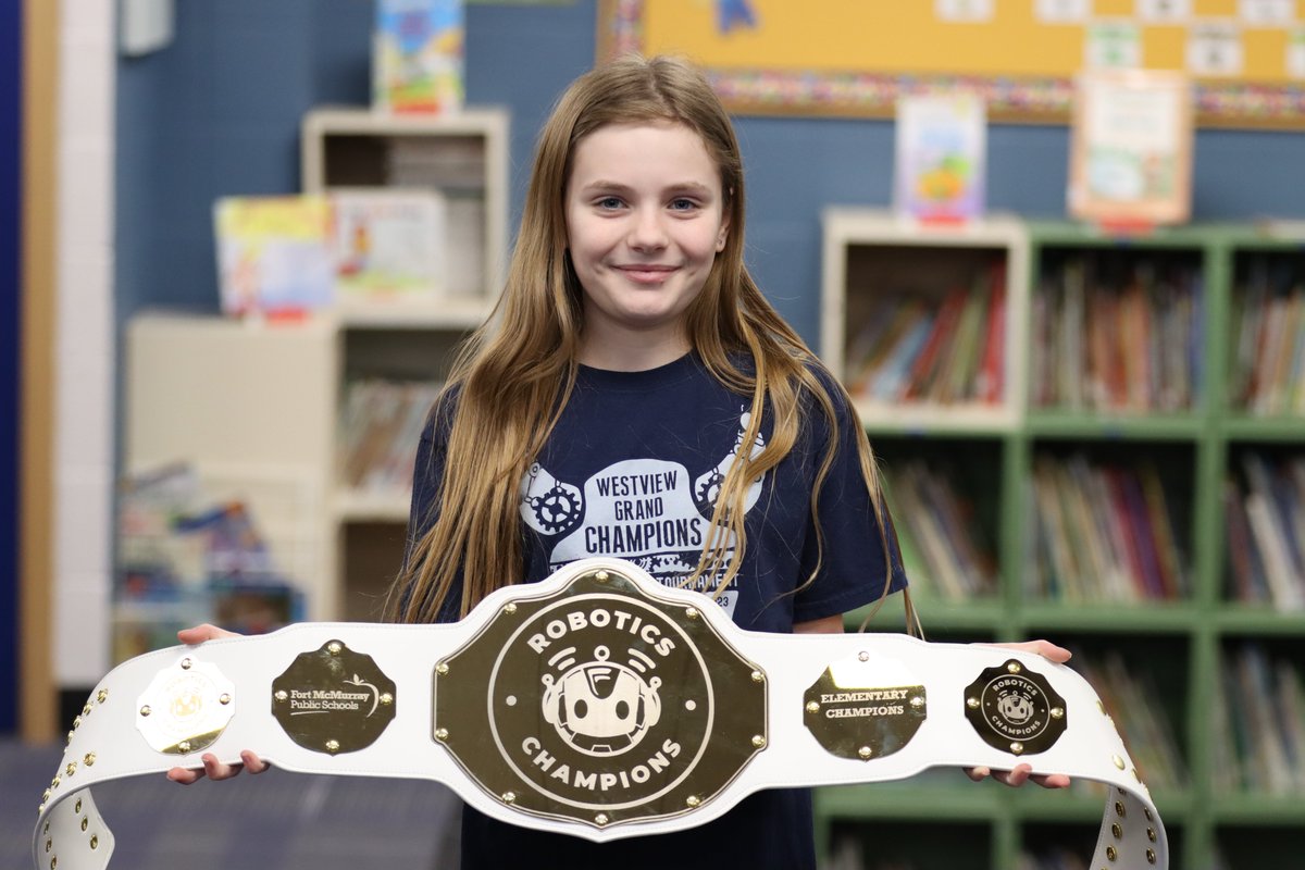 Congratulations to the <a href="/WestviewFMPSD/">Westview School</a> Elementary Robotics team, "Westview Champions", on their Robotics Tournament Championship from the 2023 Competition.

The school will receive a commemorative championship belt and banner with their win.

#FMPSD #YMM #RMWB
