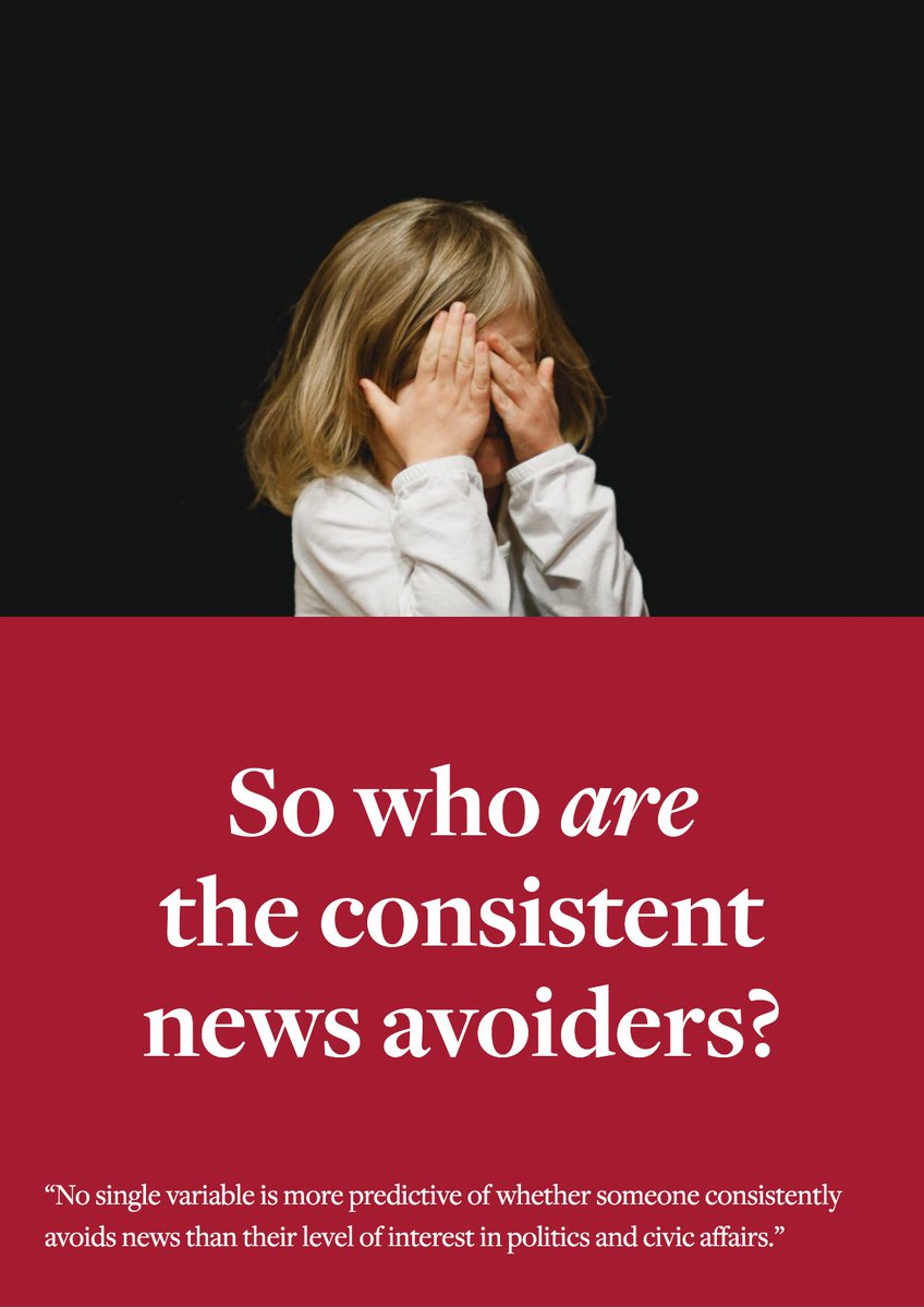 In this excerpt from 'Avoiding the News: Reluctant Audiences for Journalism' by @BenjaminToff, @ruthiepalmer and @rasmus_kleis, the authors answer a basic yet elusive question: 'Who are consistent news avoiders?' niemanlab.org/2023/11/so-who…