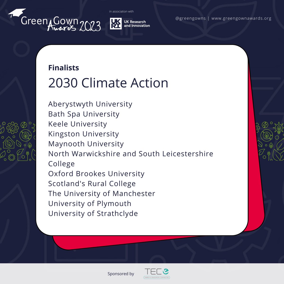 EAUC (@theeauc) on Twitter photo Here we go! Our first Award tonight is for 2030 Climate Action, which has 11 finalists and is presented by Adam Clarke, Managing Director <a href="/TEC_Connected/">TheEnergyConsortium</a>, the category sponsor. Here we go! Our first Award tonight is for 2030 Climate Action, which has 11 finalists and is presented by Adam Clarke, Managing Director <a href="/TEC_Connected/">TheEnergyConsortium</a>, the category sponsor.
