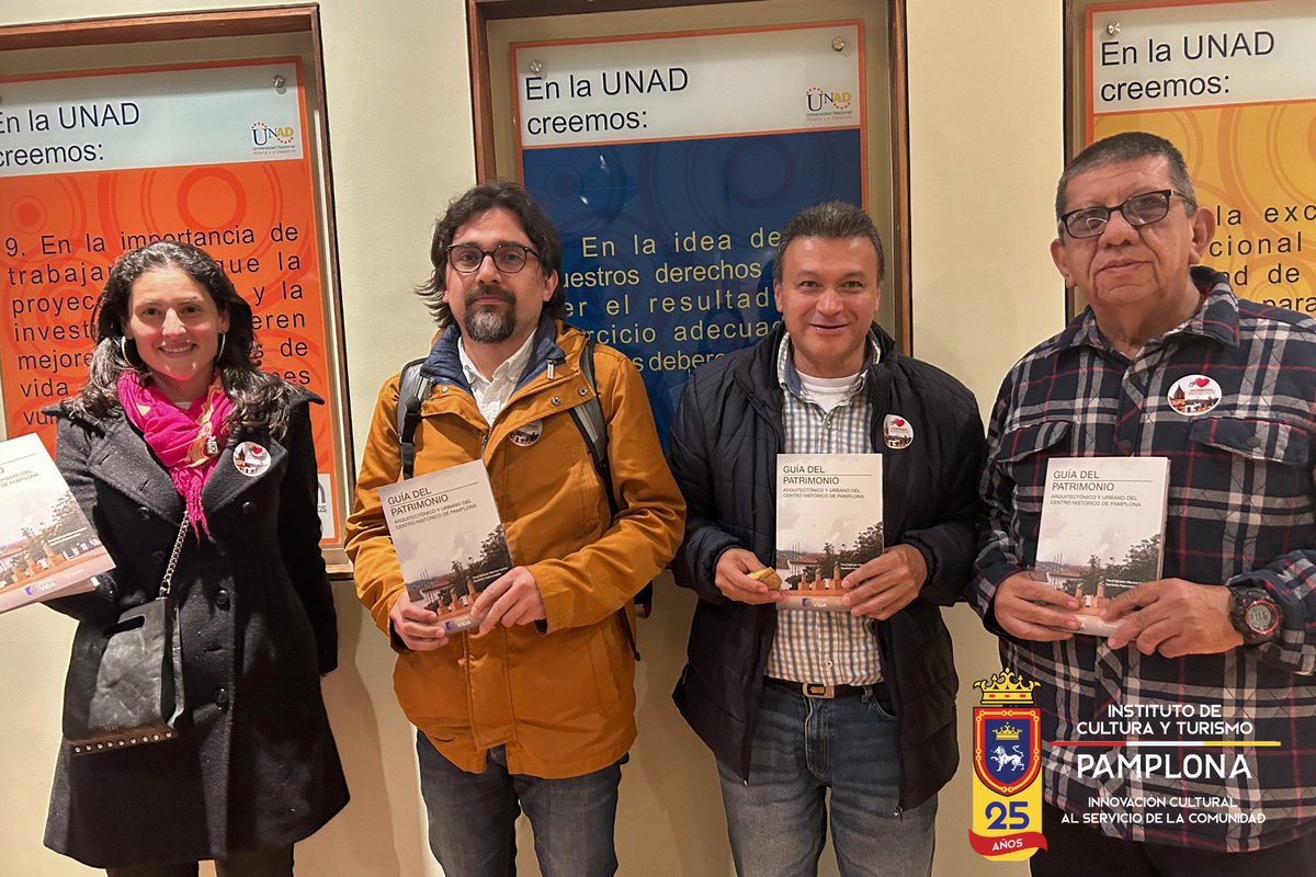 ictpcultural's tweet image. En el auditorio de la UNAD, se realizó el lanzamiento del libro titulado: Guía del Patrimonio Arquitectónico y Urbano del Centro Histórico de Pamplona de la autoría del arquitecto pamplonés Oscar Eduardo Villamizar Garzón.