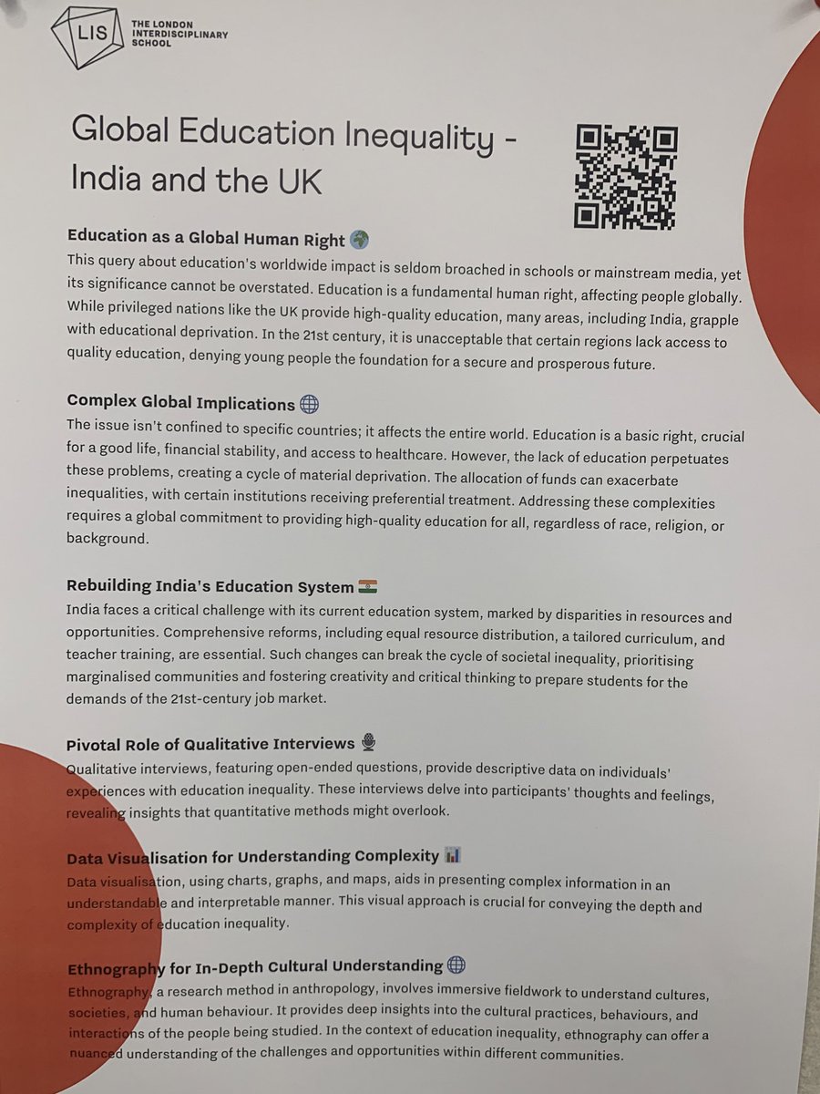 weareLIS's tweet photo. We were thrilled to welcome the Yr 12s & 13s with whom we have been collaborating to address the issues they are passionate about, harnessing their ID skills to tackle these challenges. 🧠
They produced podcasts, interviews, & even a song. 🎶
Future #Polymaths in the making!🚀 https://t.co/yznqfLCeHY
