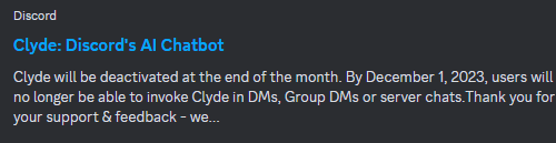 Golden8M's tweet photo. #saveclyde @discord @discord_support DONT DISABLE CLYDE !!! #viral https://t.co/o47kYPGaKv