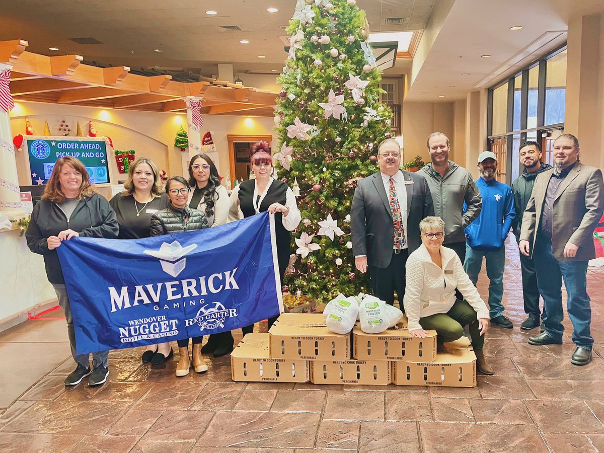 NEVADA @maverickgaming is proud to partner with the JAS Foundation in Wendover! Together, we're helping local families enjoy a warm meal this holiday season 🎄☺️
