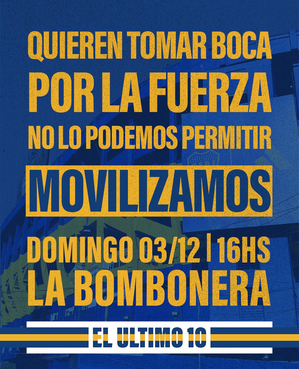 LAS ELECCIONES SE GANAN EN LAS URNAS. 

No les dan las encuestas, no quieren elecciones porque saben que pierden, utilizan todo el poder para tomar Boca por la fuerza, falsifican, manipulan y mienten. Pero no todo se puede comprar en esta vida.

NO SE METAN CON BOCA