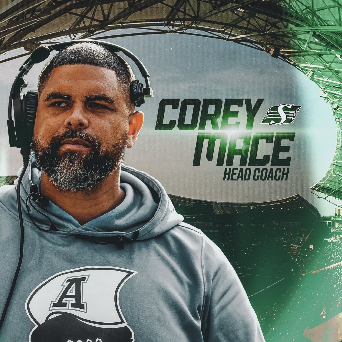 OFFICIAL!

“From the get-go, Corey blew me away with his strong vision to lead the Saskatchewan Roughriders, his exceptional communication skills and his laser-focus on winning."

We are thrilled to welcome three-time Grey Cup Champion Corey Mace as our Head Coach!