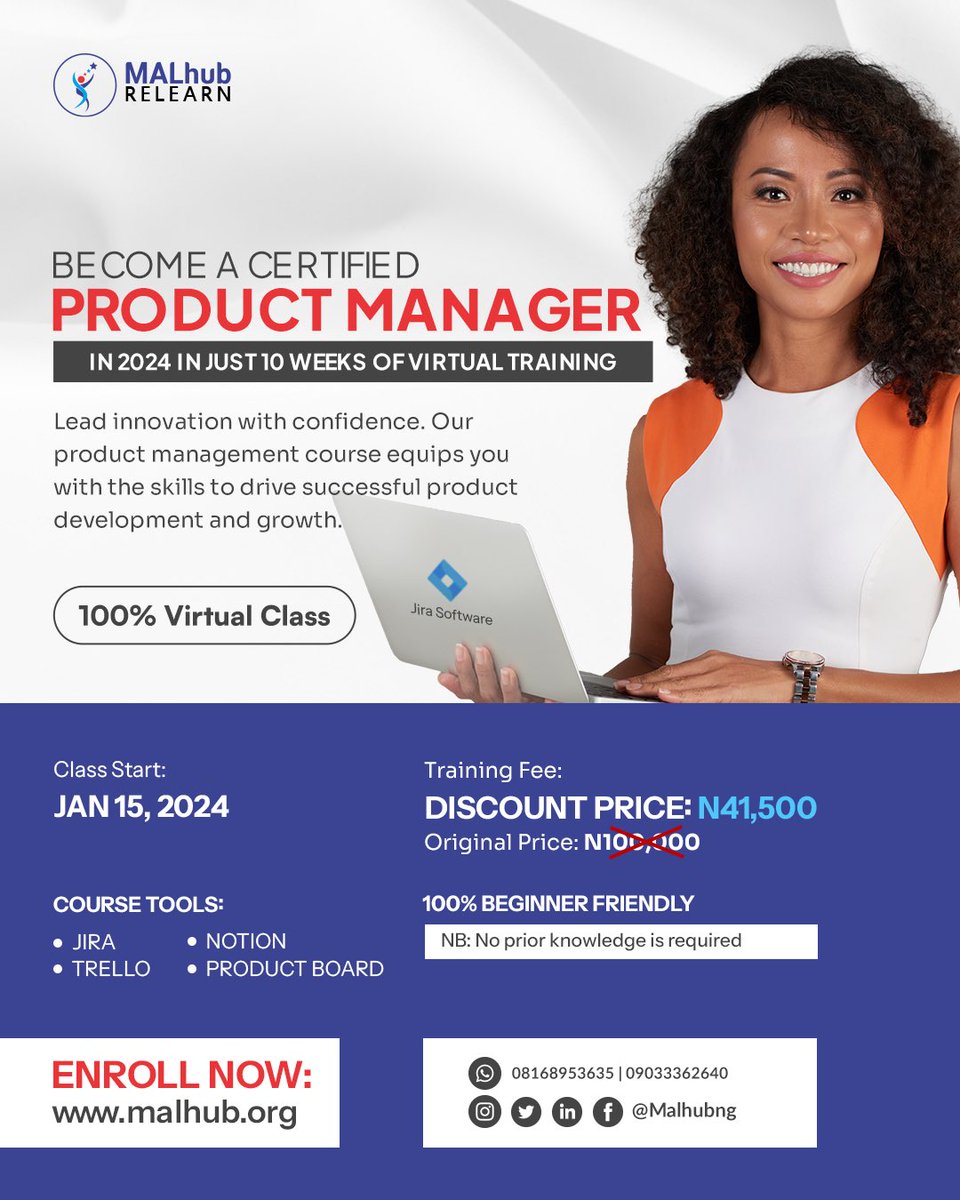 malhubng's tweet image. Become the new Tech wiz!
Gain skills that will position you for global opportunities

MALhub Relearn Program is a 3-month high quality, expert-led, Virtual training targeted at solving problems while leveraging technology.

Available Course

- Data Analysis

- Frontend Coding