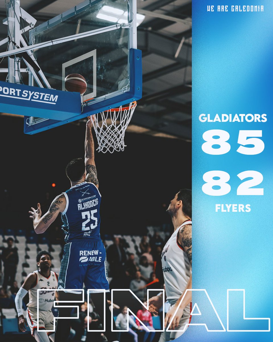 VICTORY FOR THE GLADIATORS! ⚔️ 

Get your tickets for our next games ⬇️ 
🎟 linktr.ee/caledonia_glad…

#WeAreCaledonia #GoGladiators #BritishBasketball