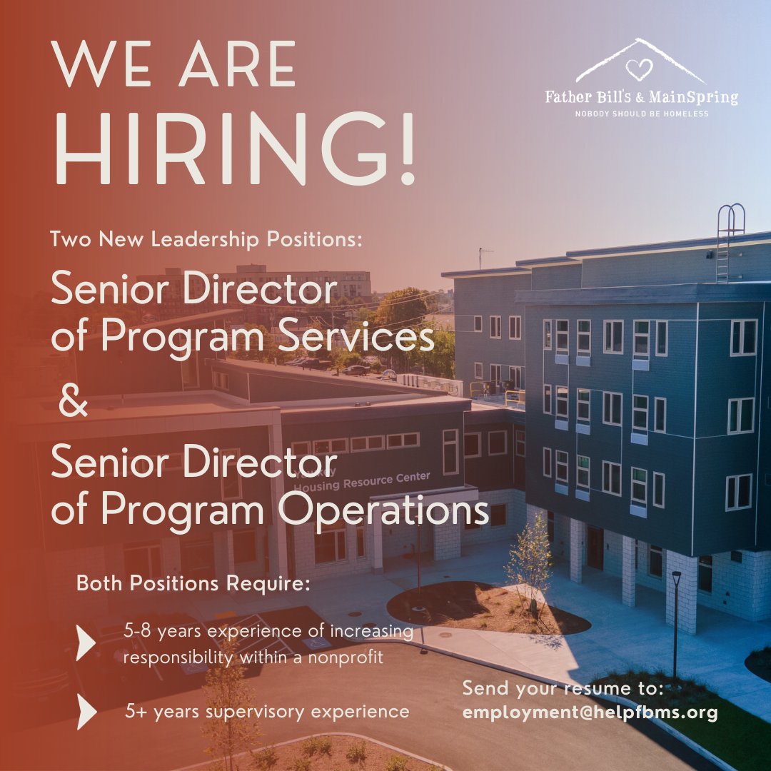 FBMS is adding leadership positions! We are seeking candidates for Senior Director of Program Services (tinyurl.com/ydyffy7e) and Senior Director of Program Operations (tinyurl.com/x56vz7vz).
@metrosouth @sschamber <a href="/quincychamberc/">Quincy Chamber</a>
@MHSA_revolution #leadership #helpfbms