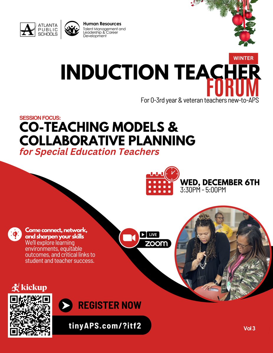 Happening Wednesday, December 6th via ZOOM...Join us at our next @APSInductsYou Teacher Forum! Register Now! #WatchUsGrow @Hill_Mentors @Hunter_Mentors @Ross_Mentors @FeleciaInHR @hr_nicoleL @apsupdate @apssupt @NikkiStroud6