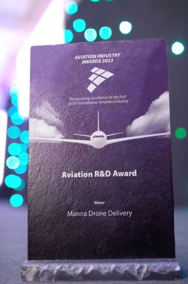 AviationIRL's tweet photo. Well done to @MannaAero on winning the Aviation R&amp;D Award! #AviationAwardsIRL https://t.co/Wy33itnjR8