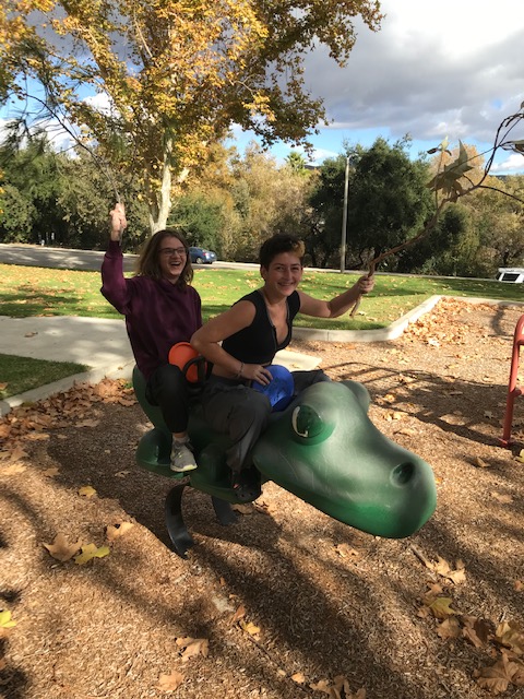 The Oak View Disk Golf class got a little side tracked between holes today... Sometimes, kids just have to be kids!